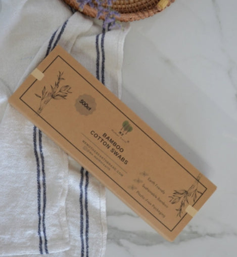 BAMBOO COTTON SWABS - 500CT