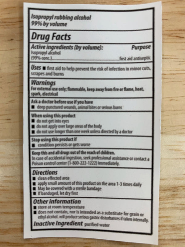 99% ISOPROPYL ALCOHOL