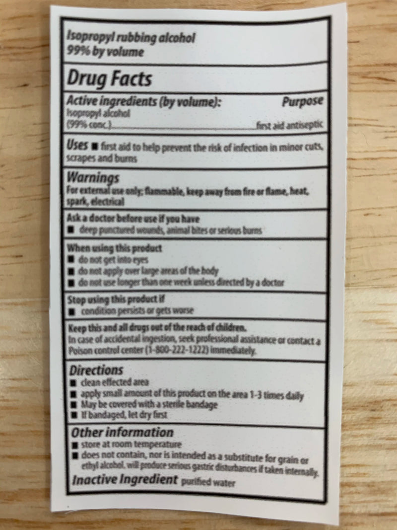 99% ISOPROPYL ALCOHOL
